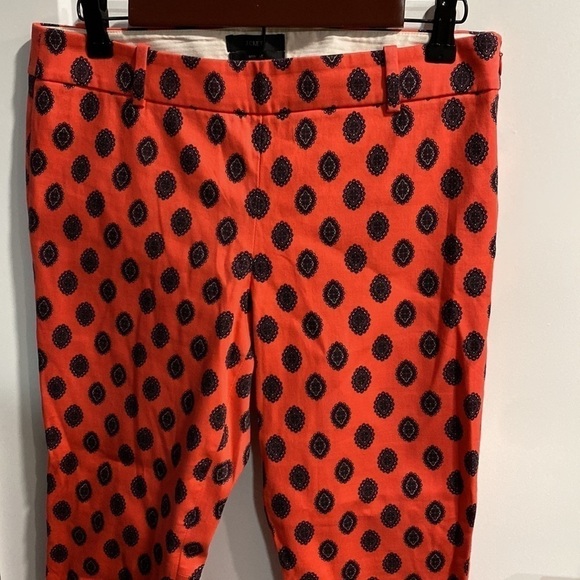 J Crew Pink Printed Minnie Crop Size 4 EUC - Picture 2 of 11